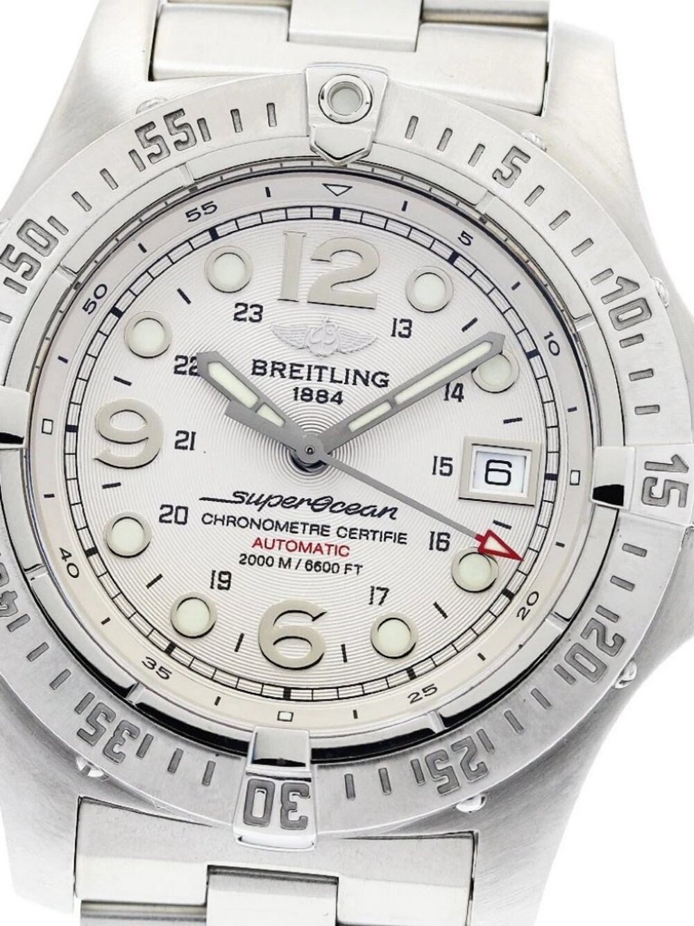 BREITLING Super Ocean A17390 Date Silver Dial Automatic Men's Watch_958117